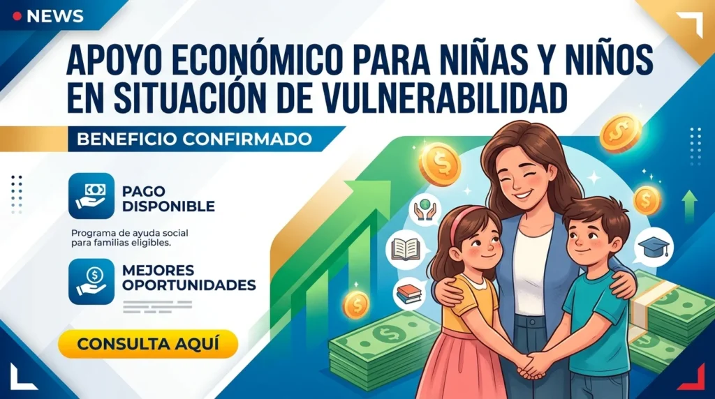 Apoyo económico para niñas y niños en situación de vulnerabilidad