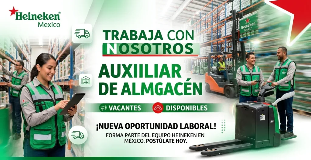 Auxiliar de almacén en Heineken México